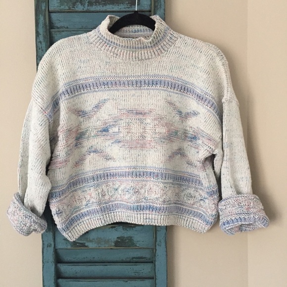 Sweaters - VTG | David Brett | Knit Sweater | Aztec | Cropped